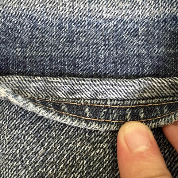 VTG 70s Mens Levi's 505-0217 Blue Jeans 32x34 Single Stitch #5 Btn Talon Repairs - Picture 9 of 16